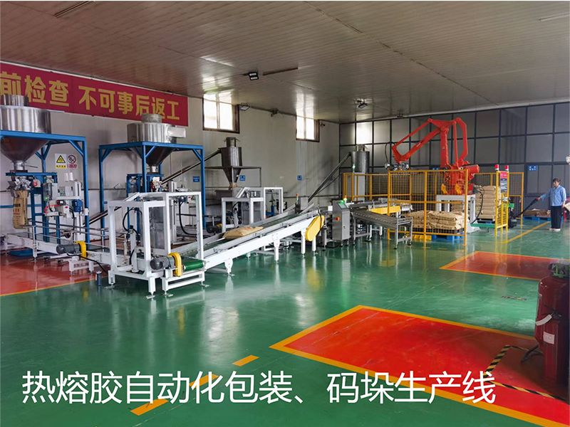 熱熔膠自動化包裝、碼垛生產(chǎn)線